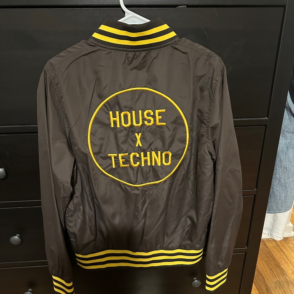 CRSSD Brown Jacket with Yellow House X Techno Design Small